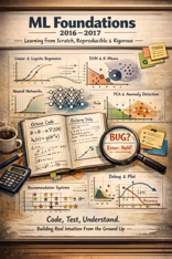 Foundational machine learning visuals: decision boundary, sigmoid curve, contour plot.